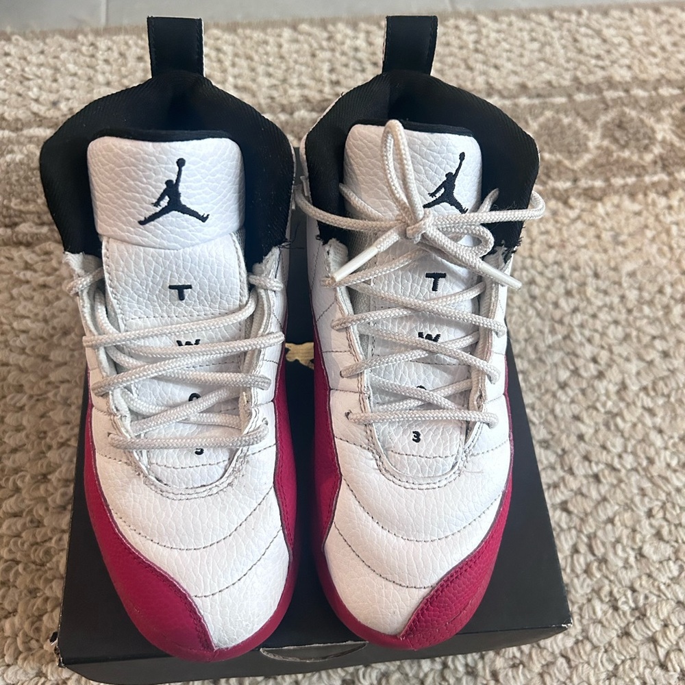 Jordan White and Red Sneakers